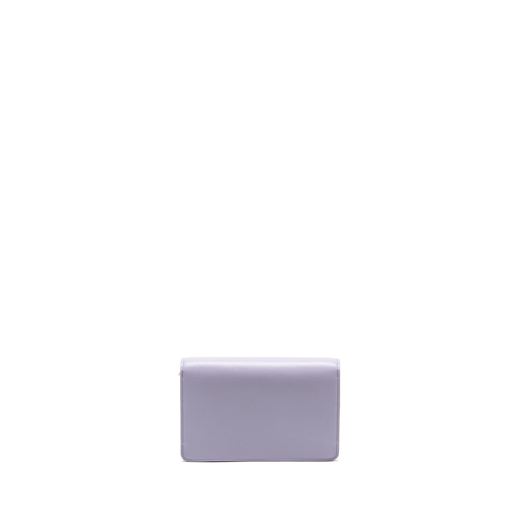 Celine Triomphe Wallet on Chain Margo Shiny Calfskin Light Lavender