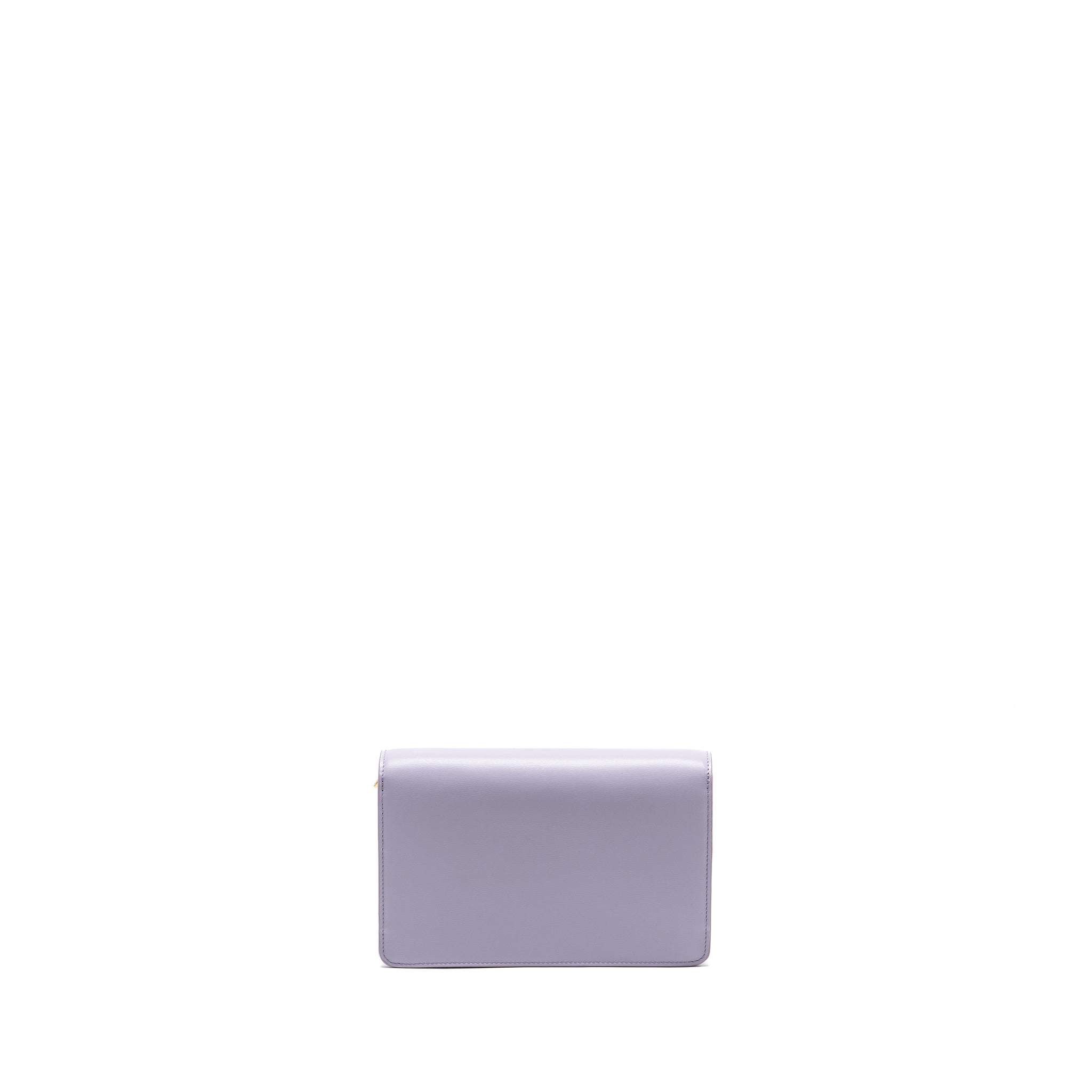 Celine Triomphe Wallet on Chain Margo Shiny Calfskin Light Lavender