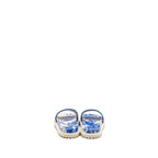 Dior size 37.5 Sandals Embroidered Cotton/ Rubber Blue
