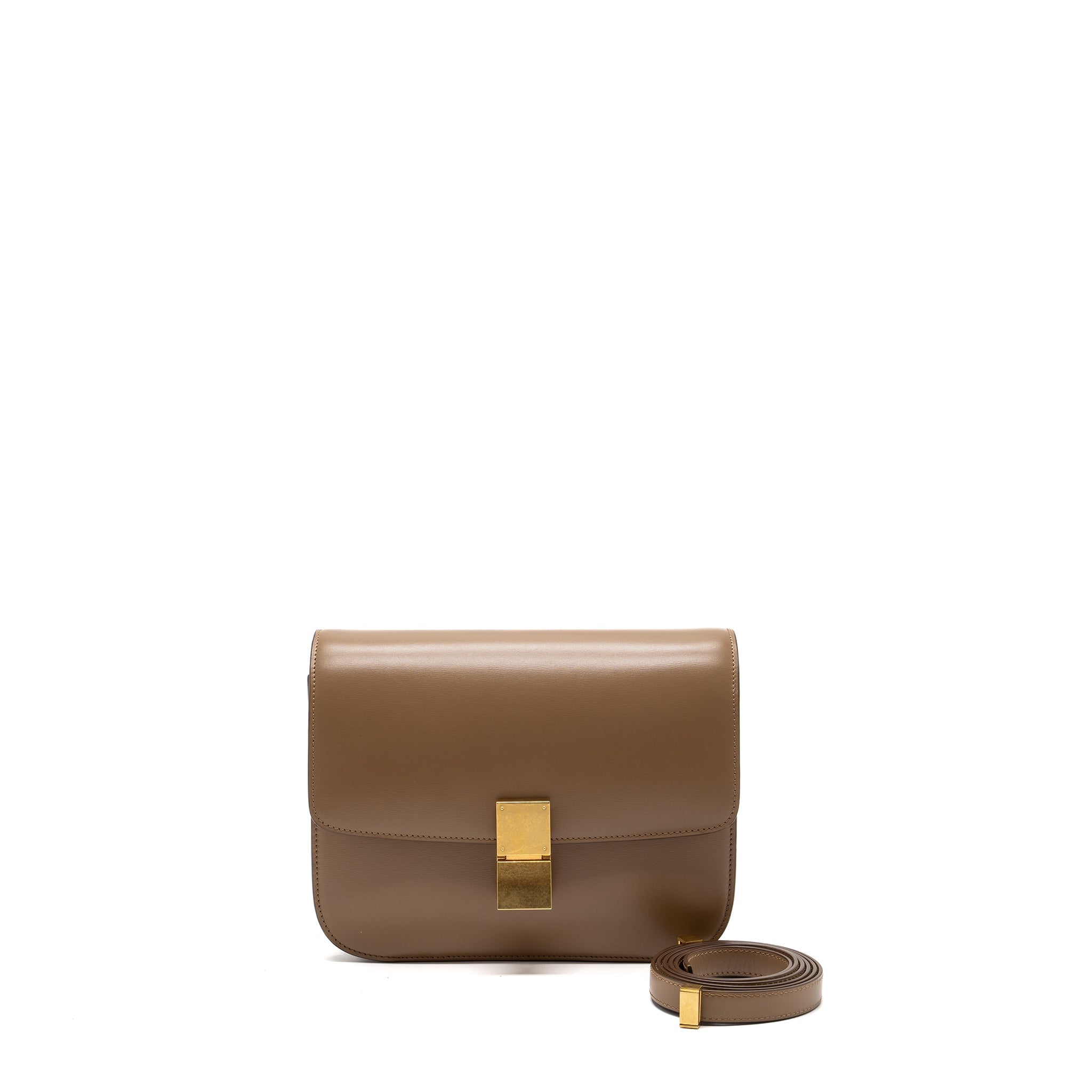 Celine medium classic box bag Calfskin Beige