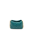 Chanel 23A Small CC Hobo Bag with Detailed Chain Lambskin Dark Green GHW (Microchip)