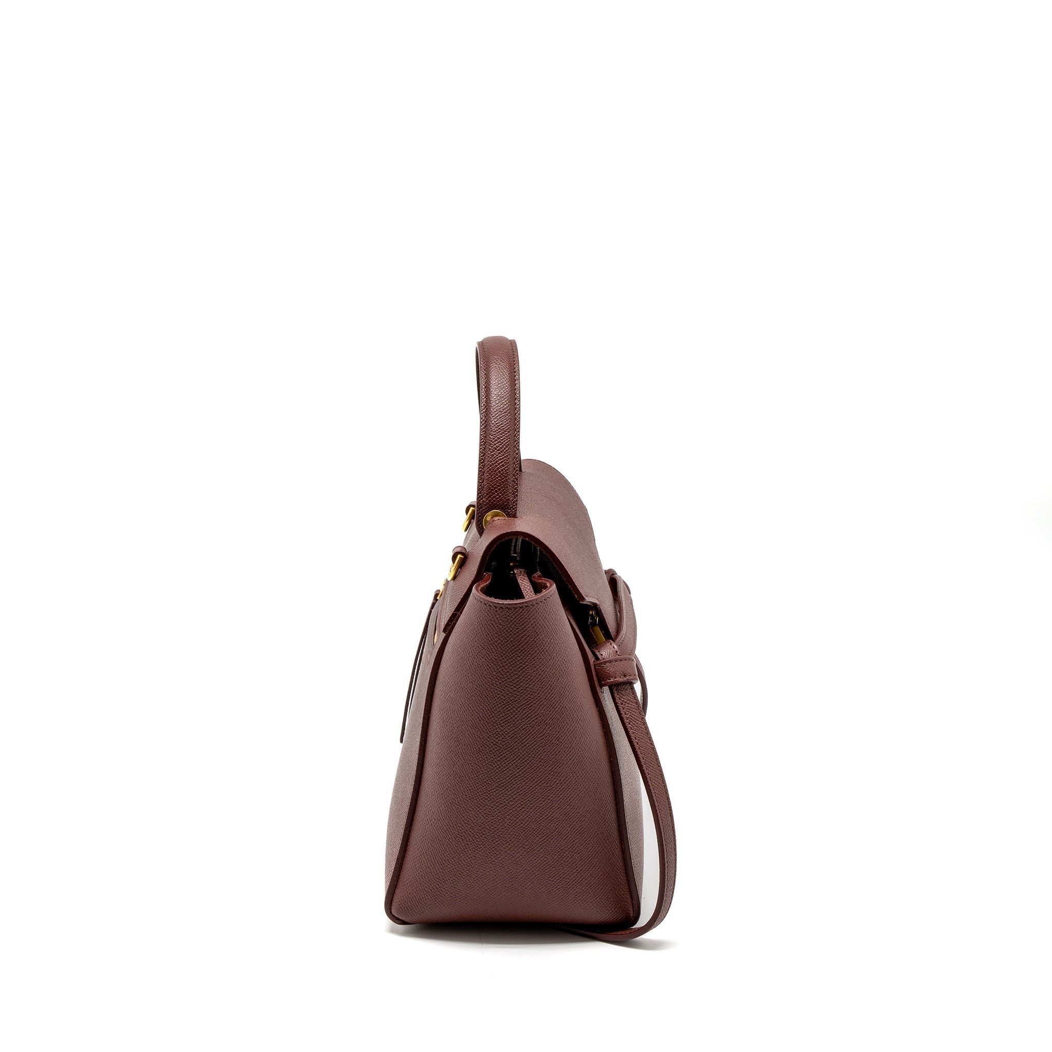 Celine Micro Belt Bag Grained Calfskin Burgundy