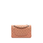 Chanel Medium Classic Double flap bag lambskin pink SHW (microchip)