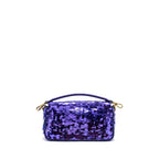 Fendi Baguette Bag Limited Edition Sequin/Leather Purple GHW