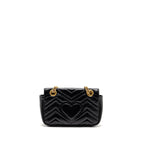 Gucci Mini GG Marmont flap bag calfskin black GHW