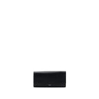 Celine Long Wallet Grained Calfskin Black