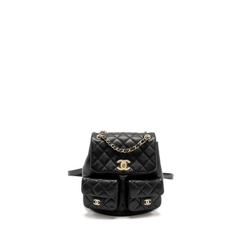 Chanel Triple Pack Duma Backpack Caviar Black LGHW (Microchip)