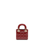 DIOR Mini Lady Dior Patent Red LGHW