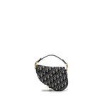 Dior Mini Saddle Bag Blue Oblique Jacquard GHW