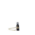 Dior Lady Dior Pouch with Chain patent dark blue LGHW