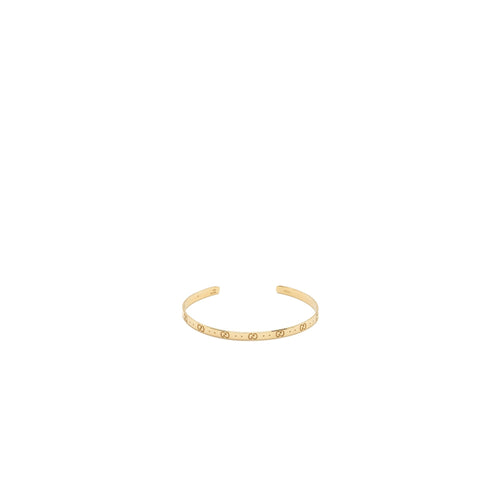 Gucci Size 17 Icon Bracelet 18K Yellow Gold
