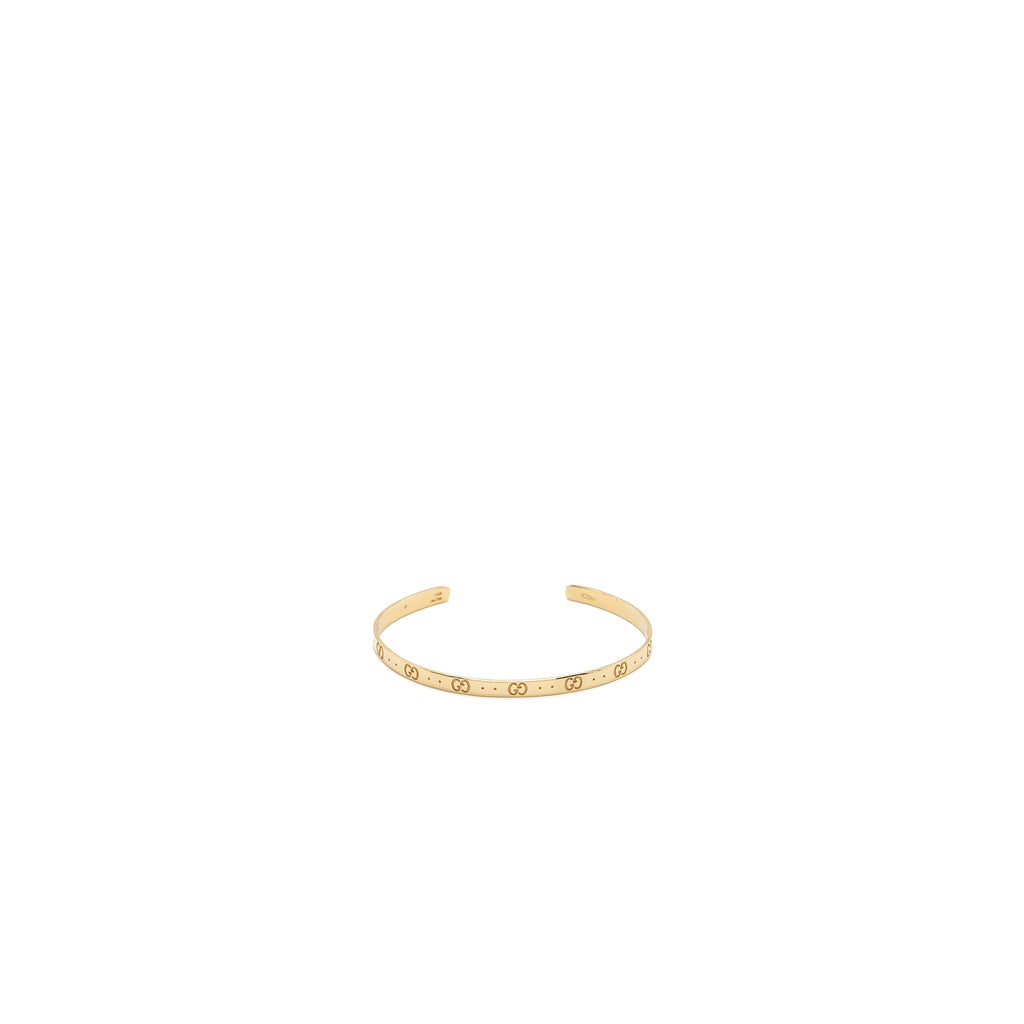 Gucci Size 17 Icon Bracelet 18K Yellow Gold