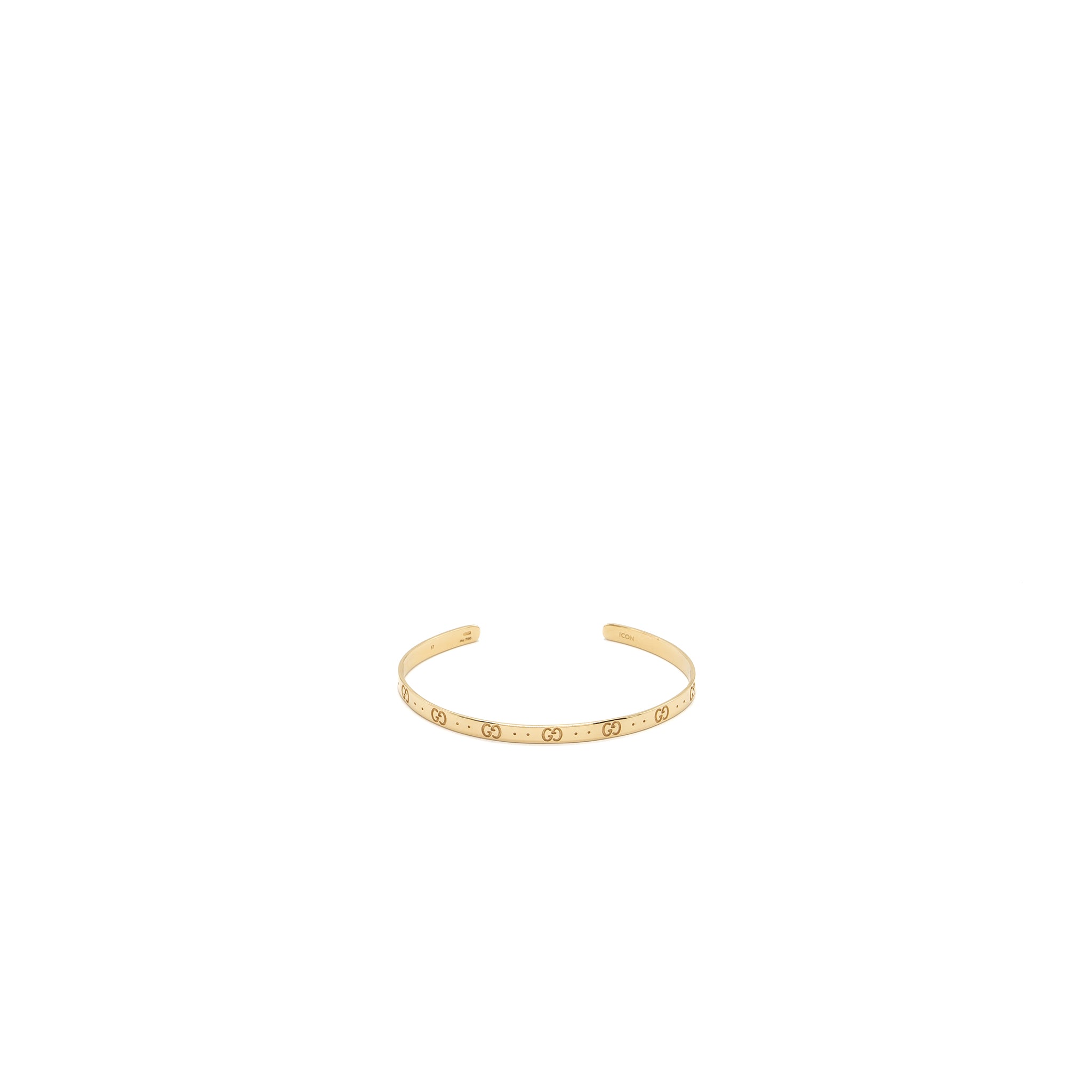 Gucci Size 17 Icon Bracelet 18K Yellow Gold