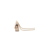 Chanel top handle Mini Rectangular Flap Bag Lambskin Ecru/Dark Beige LGHW(microchip)