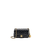 Chanel Pearl Crush Mini Rectangular Flap Bag Lambskin Black GHW