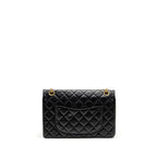 CHANEL Large 2.55 226 Reissue Double Flap Bag Aged Calfskin Black GHW