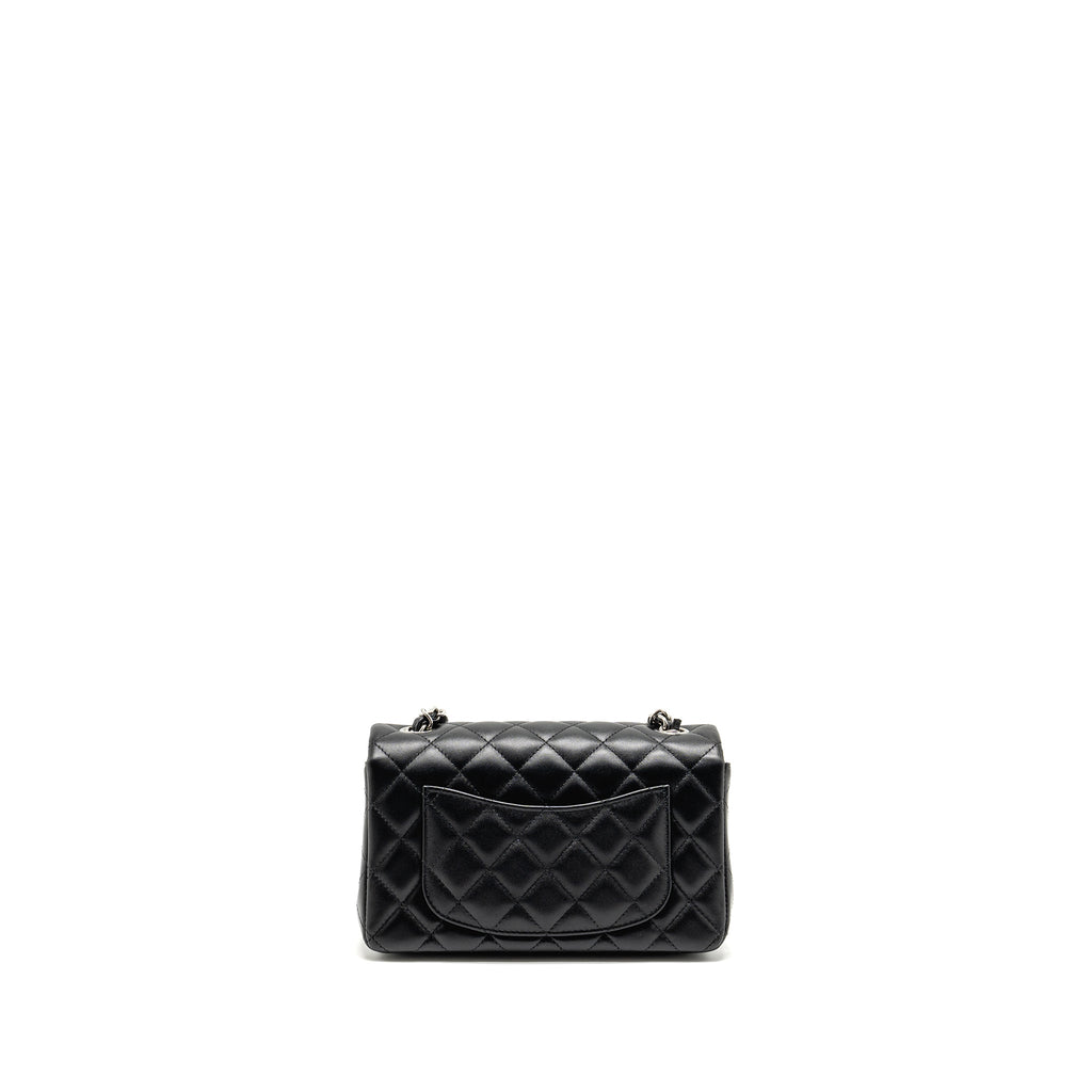 Chanel Mini Rectangular Flap Bag Lambskin Black SHW(microchip)