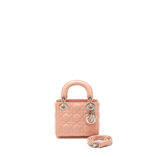 Dior Mini Lady Dior Lambskin Light Pink SHW