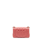 Chanel Mini Rectangular Flap Bag Caviar Pink GHW
