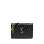 Saint Laurent Large Envelope Bag Calfskin Black GHW