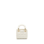 Dior Mini Lady Dior Lambskin White LGHW
