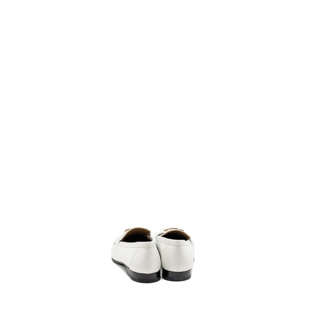 Hermes Size 37 Mocassin Royal Loafer Calfskin White GHW