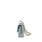 Chanel Medium Classic double flap bag caviar light blue LGHW (microchip)