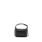 Chanel Quilted Hobo Bag with Chain Caviar Black LGHW (Microchip)
