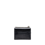 Saint Laurent/YSL Sunset Bag Crocodile-Embossed Black SHW