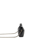 Chanel Quilted Hobo Bag with Chain Caviar Black LGHW (Microchip)