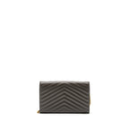 Saint Laurent/YSL Envelop Chain Bag Grained Calfskin Dark Green GHW