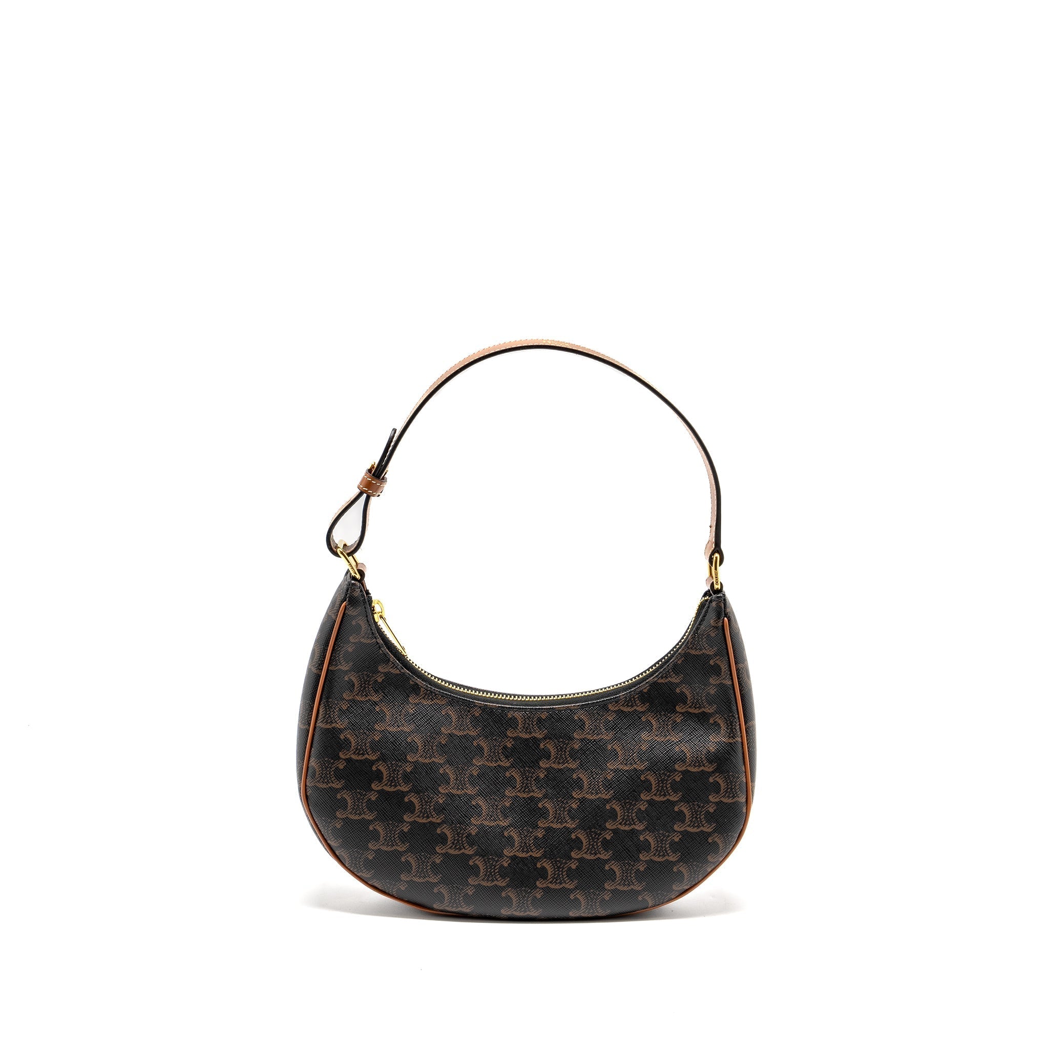 CELINE AVA Bag Triomphe Canvas / Calfskin Tan