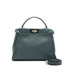 Fendi medium peekaboo leather light blue SHW