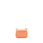 Chanel Pearl Crush Mini Square Lambskin Coral GHW (Microchip)