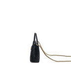 Chanel Mini Kelly Shopping Tote Bag Velvet Black GHW (microchip)