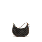 CELINE AVA Bag Triomphe Canvas / Calfskin Brown