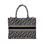 Dior Medium Dior Book Tote Dior Oblique Embroidery Ecru/Blue