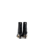Fendi Size 38 FF print boots with heel leather black SHW