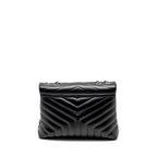 Saint Laurent/YSL Medium Loulou Shoulder Bag Calfskin Black SHW