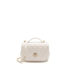 Chanel Medium Business Affinity Caviar White LGHW