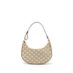 Celine Ava Bag Triomphe Canvas/ Calfskin White