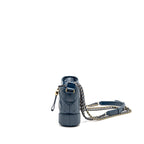 Chanel Small Gabrielle Hobo Bag Aged Calfskin Blue Multicoloured Hardware