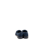 Chanel Size 38 CC Turnlock Loafer Quilted Denim Blue LGHW