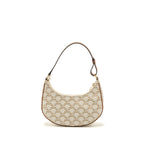 Celine Ava Bag Triomphe Canvas/ Calfskin White