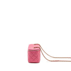 Chanel Long Vanity Case with Chain Caviar Hot Pink LGHW