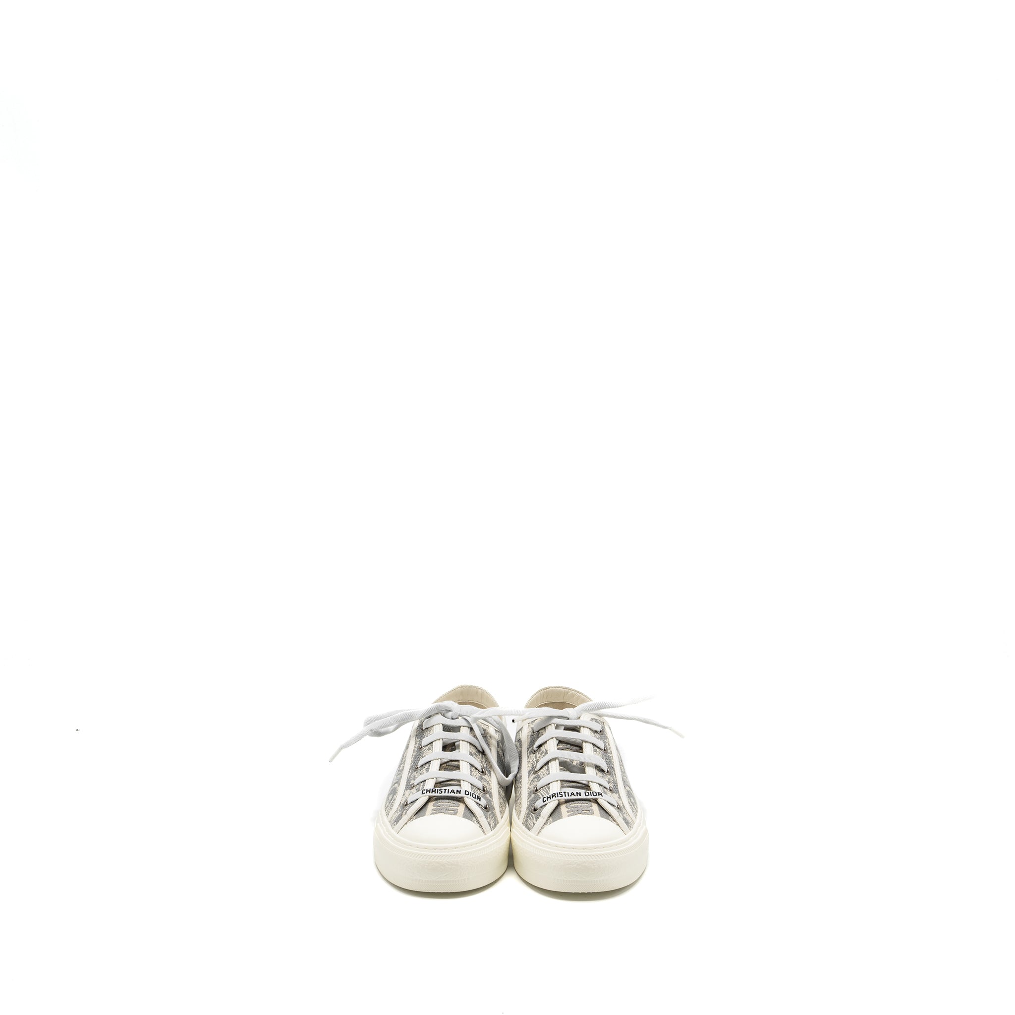 Dior size 37 walk n sneaker Toile de Jouy Embroidery grey/multicolour