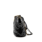 Chanel New York Bowling Bag Quilted Lambskin Black GHW