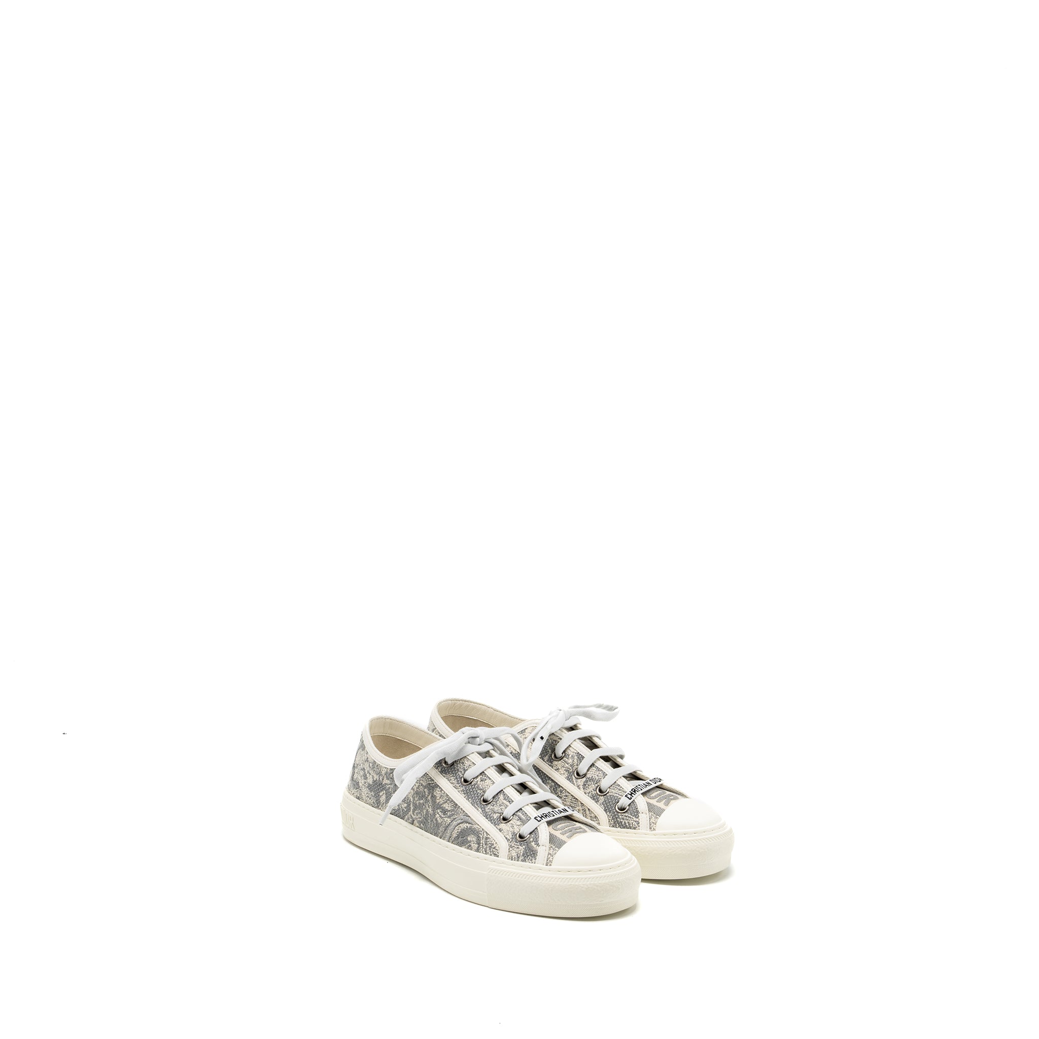 Dior size 37 walk n sneaker Toile de Jouy Embroidery grey/multicolour