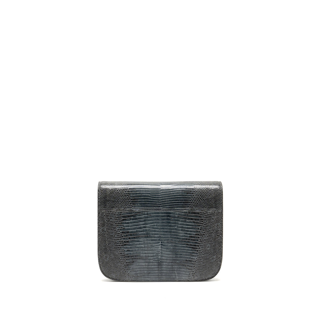 Celine Medium Box Bag Lizard Grey GHW