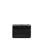 Saint Laurent/YSL Medium Envelope Chain Bag Grained Calfskin Mix Matelasse Black SHW
